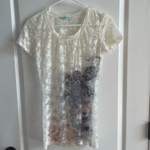 Maurices Lace Top | White | Size Small